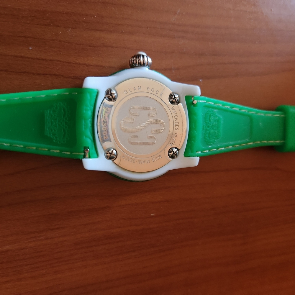 Glam rock maimi beach water resistant green watch - Picture 2 of 5